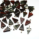 Triangle Natural Indian Agate Pendants G-Q356-05-1