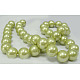 Polished Shell Pearl Round Beads Strands SP12MM645-1