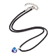 Glass Heart Pendant Necklaces NJEW-JN04476-02-3