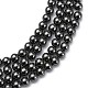 Non-Magnetic Synthetic Hematite Beads Strands X-G-H1624-8mm-2-3