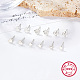 6 Pair 6 Style 999 Fine Silver Stud Earrings Set for Women EJEW-F317-01P-1
