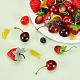 Ahadermaker 60 шт. 7 стильные пластиковые имитации фруктовых украшений DJEW-GA0001-50-4