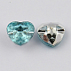 1-Hoyo Taiwán acrílico diamante de imitación botones del corazón BUTT-F017-13mm-23-2