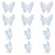 Gorgecraft 12Pcs 2 Style Butterfly Laser Effect Sequin Appliques PATC-GF0001-10-1