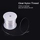 JEWELEADER 20 Yards Clear Invisible Craft Nylon Thread 0.6mm Monofilament Fishing Line Bead String Cord for Gemstone Jewelry DIY Making Bracelet Hanging Decoration Sewing Quilting Hair Weaving NWIR-PH0001-14-0.6mm-2
