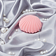 Chgcraft 8pcs scatole di collana di conchiglie di velluto rosa ciondolo di gioielli scatola regalo orecchini vetrina espositiva per matrimonio natale ringraziamento regali di compleanno VBOX-CA0001-001-9