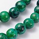 Brins de perles turquoise (jaspe) teints et jaunes naturels X-GSR8mmC094-2