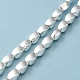Brins de perles d'hématite non magnétiques synthétiques galvanisées G-Q1009-H02-01-2