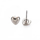 Серьги-гвоздики в форме сердца для женщин EJEW-S213-02A-01S-RS-4