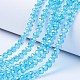 Electroplate Glass Beads Strands X-EGLA-A034-T8mm-B14-1