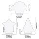 Ahandmaker 6 pièces arbre de noël et étoile et nuage panneau acrylique TACR-GA0001-03-3
