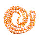 Electroplate Opaque Solid Color Glass Beads Strands EGLA-N002-42-04-2