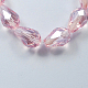 Chapelets de perles en verre électroplaqué EGLA-R008-11x8mm-12-1