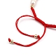 Bracelets de perles tressées en fil de nylon ajustable BJEW-JB05384-01-3