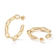Полукруглые серьги-кольца из латуни EJEW-J101-06G-2