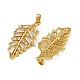 Подвески из латуни с покрытием из прозрачного кубического циркония KK-L236-04C-G-2