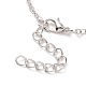 Flache runde Halskette aus Glas mit Messingkette NJEW-A003-01D-4