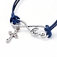 Tibetan Style Alloy Infinity Link & Charm Bracelets BJEW-JB04983-3