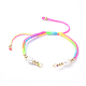 Création de bracelets de corde en nylon tressée AJEW-JB00540-05-1