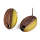 Accessoires de boucles d'oreilles en résine et bois de noyer MAK-N032-004A-A03-3