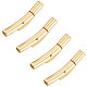 UNICRAFTALE 4 Sets 304 Stainless Steel Column Bayonet Clasps 1.8-2 mm Hole Tube Leather Cord Ends Caps Snap Connectors Golden Snap Lock Material Clasps for Bracelets Necklaces Buckle Jewelry Making STAS-UN0042-81-1