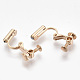 Brass Screw Clip-on Earring Converters Findings X-KK-N229-01B-7