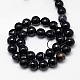 Natural Black Striped Agate/Banded Agate Beads Strands G-G581-10mm-03-2
