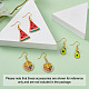 Kits de fabrication de boucles d'oreilles thème fruits bricolage DIY-PJ0001-05-11
