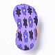 手作り樹脂粘土ペンダント  ビーチサンダル/チャンクラ  紫色のメディア  50~52x24~26x7~12mm  穴：1.5mm PORC-Q261-01C-3