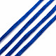ポリエステルラテイルサテンコード  中国の結び目  ジュエリー作り  ブルー  2mm  約21.87ヤード（20m）/バンドル  6のバンドル/袋 OCOR-Q006-20-2