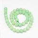 Brins de perles synthétiques en jade (verre) du Myanmar G-L448-14-6mm-1-2