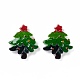クリスマスをテーマにした不透明樹脂カボション  クリスマスツリー  グリーン  22.5x19.5x3.5mm CRES-P022-16-2