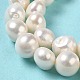 Fili di perle di perle d'acqua dolce coltivate naturali PEAR-E017-09-4