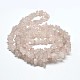 Puce rose naturelle perles de quartz brins G-N0134-12-2