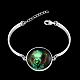 Halloween Skull Queen Luminous Bracelets BJEW-BB14751-2