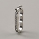 Латунные застежки с прозрачным фианитом и микро-паве FIND-WH0139-238P-1