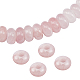 Sunnyclue perles européennes à gros trous de quartz rose naturel G-SC0001-35C-1