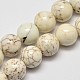 Brins ronds de perles de magnésite naturelle G-M138-27-1