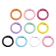 10Pcs 10 Colors Spray Painted Eco-Friendly Alloy Spring Gate Rings FIND-YW0002-27-2