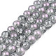Hebras de perlas de vidrio craquelado translúcido CCG-T003-01L-1