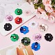 GORGECRAFT 20PCS 30mm Sequin Flowers Beading Applique 10 Colors Crystal Beaded Sewing on Cloth Patches Rhinestones Garment Accessory DIY for Clothes Bag Shoes Wedding Dress Headband Craft Decor DIY-GF0007-07-4