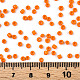 12/0不透明な色ラウンドガラスシードビーズ  ダークオレンジ  サイズ：直径約2mm  穴：1mm  約3303個/50g X-SEED-A010-2mm-50-5