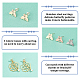 DICOSMETIC 30Pcs 3 Colors Butterfly Studs Earring Post Stud with Loop Hole Dainty Simple Earring Post with Hole Stainless Steel Earring Finding for DIY Earring Jewelry Making STAS-DC0010-26-4
