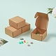 クラフト紙箱  折りたたみボックス  正方形  淡い茶色  8.5x8.5x3.5cm CON-PH0001-95B-5