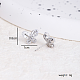 Серьги-гвоздики из латуни с цирконием EZ1044-3