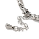 201 ineinandergreifender Knoten aus Edelstahl mit Kunststoffperlen-Charm-Armband mit runden Perlen für Damen BJEW-B057-01P-4