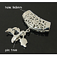 Platinum Brass Leaf Pinch Bails X-KK-H367-P-2