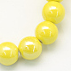 Pearlized Handmade Porcelain Round Beads X-PORC-S489-10mm-10-1