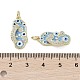 Real 18K Gold Plated Brass Micro Pave Cubic Zirconia Pendants KK-L209-073G-03-3