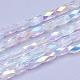 Chapelets de perles en verre transparent électrolytique EGLA-E048-C01-1